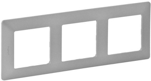 Рамка универсальная Legrand Valena Life 3-м. алюминий картинка